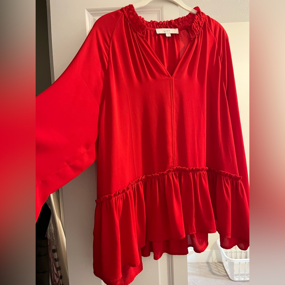 LOFT red blouse